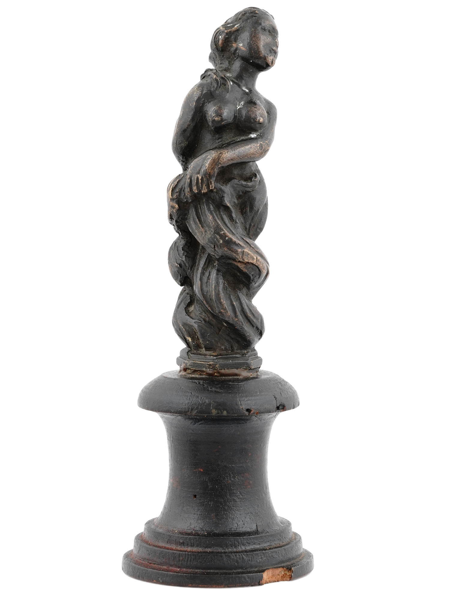 AN ITALIAN 19TH C. MERMAID OR NYMPH BRONZE FIGURINE
