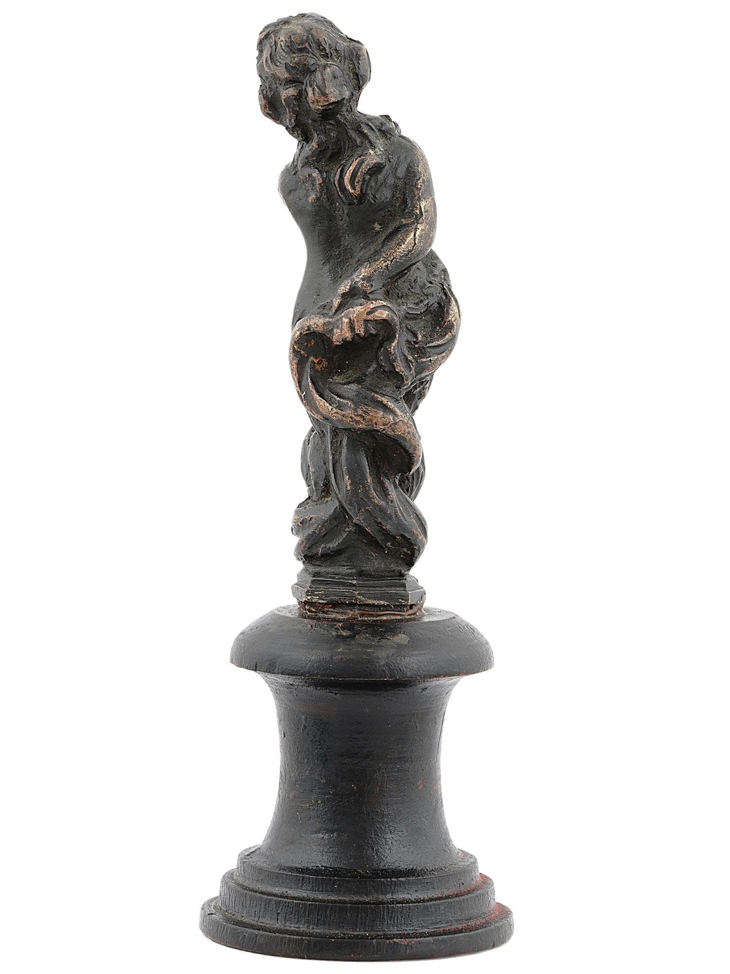 AN ITALIAN 19TH C. MERMAID OR NYMPH BRONZE FIGURINE