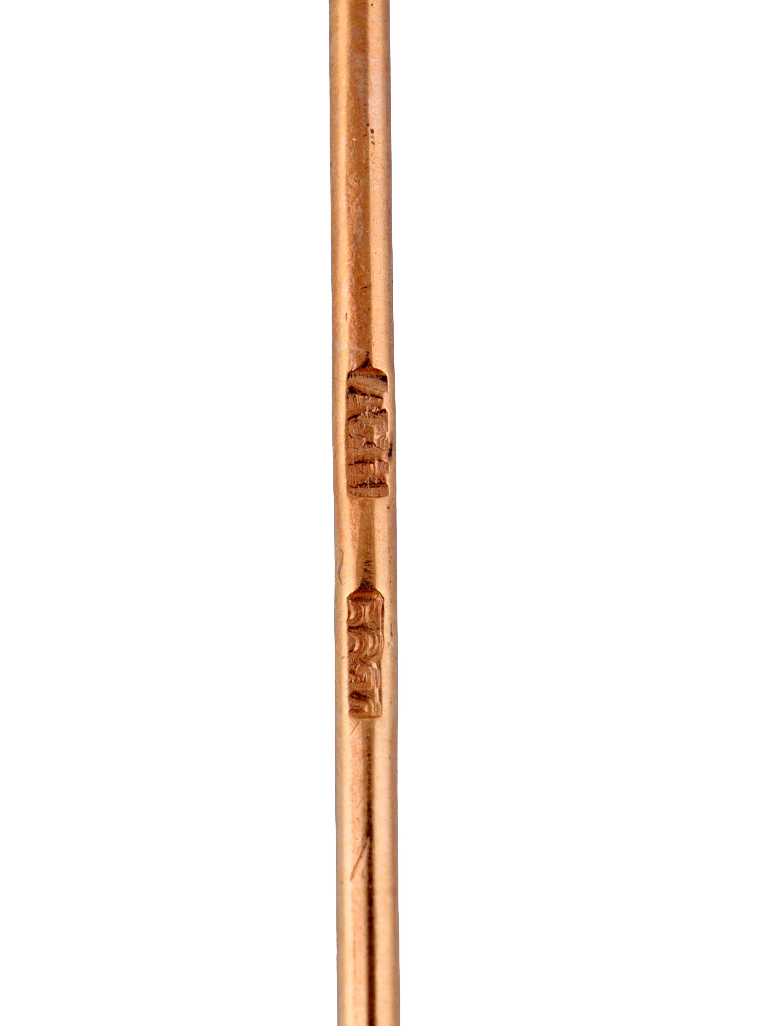 A CASED RUSSIAN GOLD, SAPPHIRE AND DIAMOND BROOCH