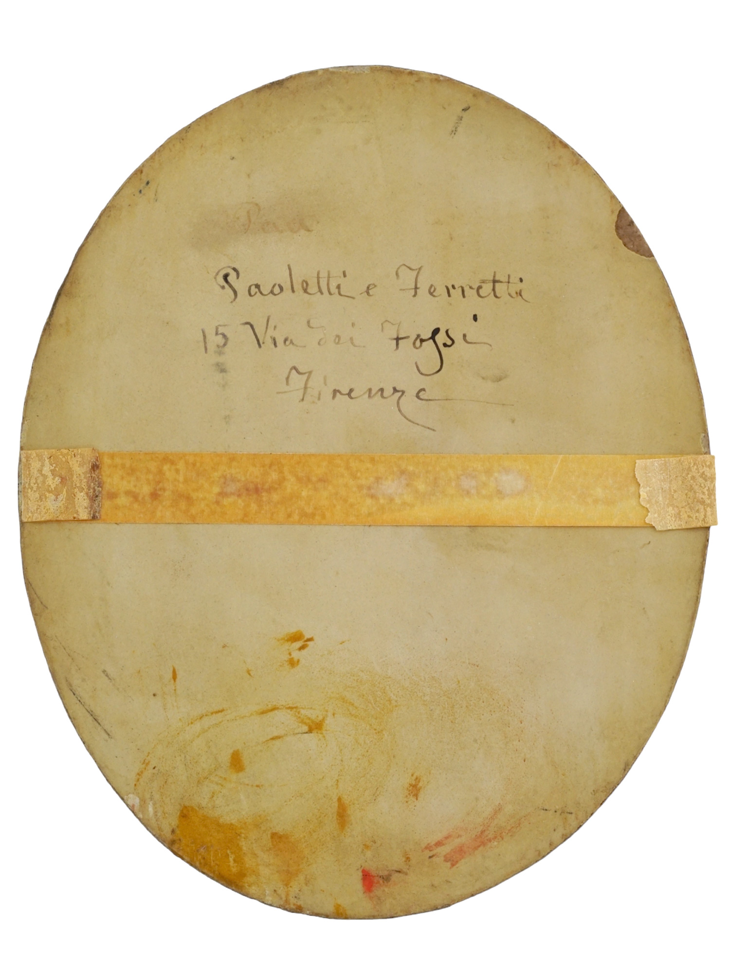 A HAND-PAINTED MINIATURE DEPICTING MADONNA OIL ON PANEL 18 C.