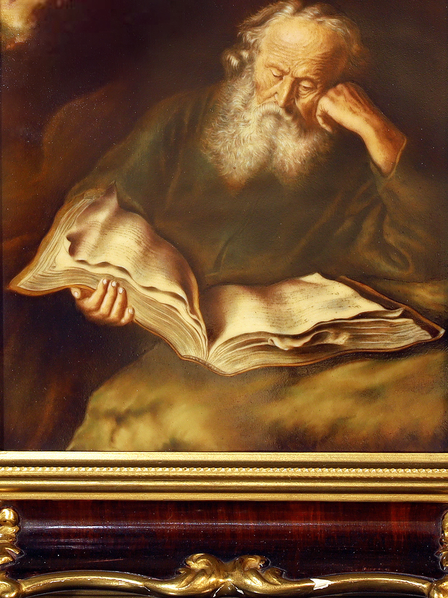 A ROSENTHAL PORCELAIN PLAQUE "THE HERMIT," AFTER SALOMON KONINCK, GERMANY, CIRCA 1934