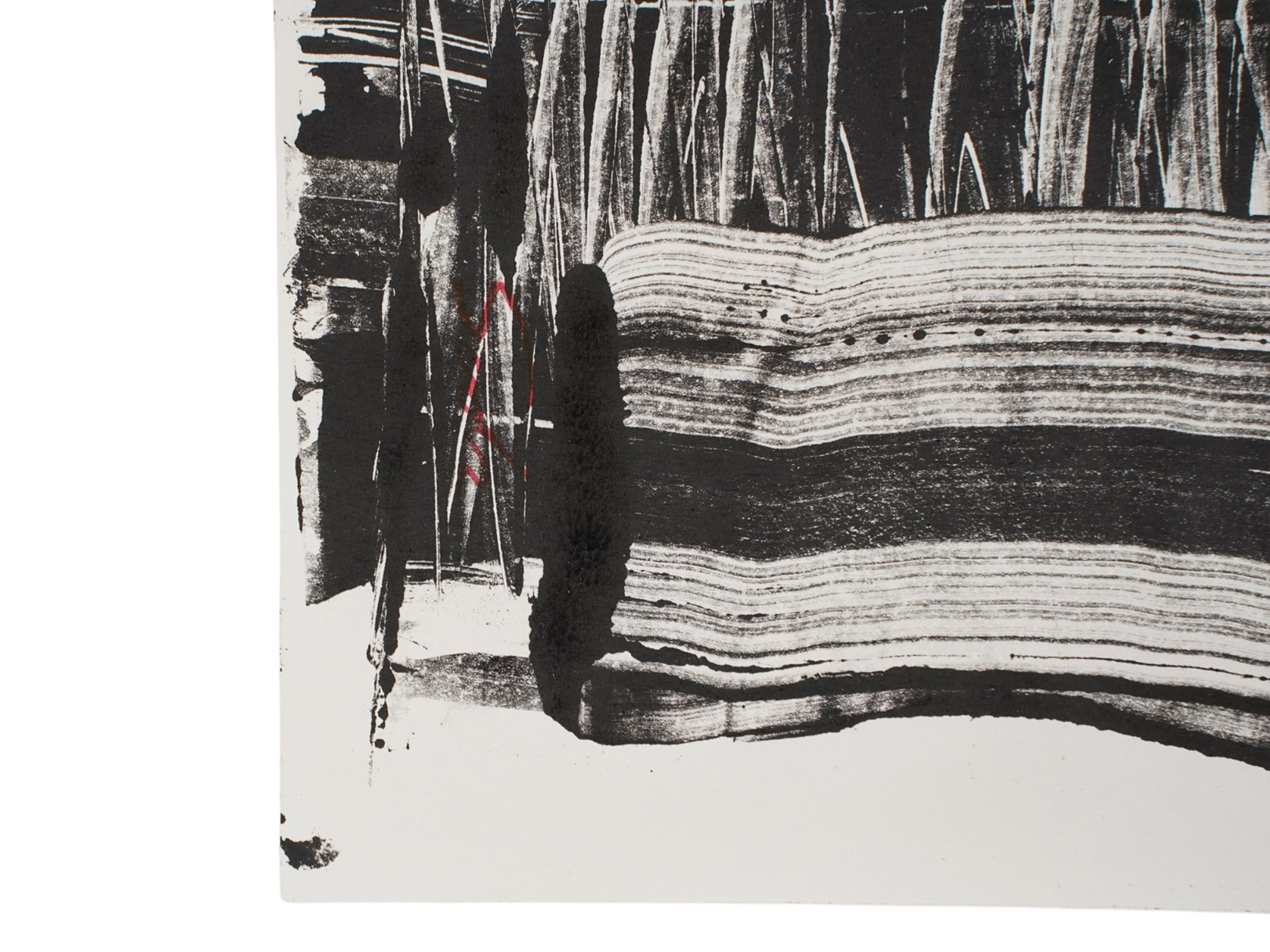AN ABSTRACT MIXED-MEDIA WORK ON PAPER, AFTER BEHJAT SADR, IRANIAN