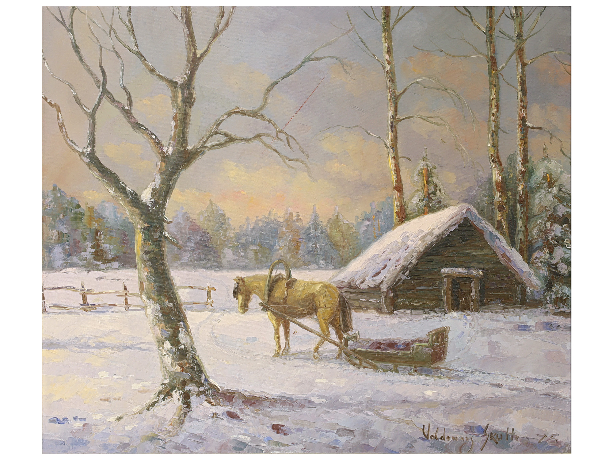 VOLDEMARS SKULTE (LATVIAN, 1907-1997), WINTER LANDSCAPE, 1975
