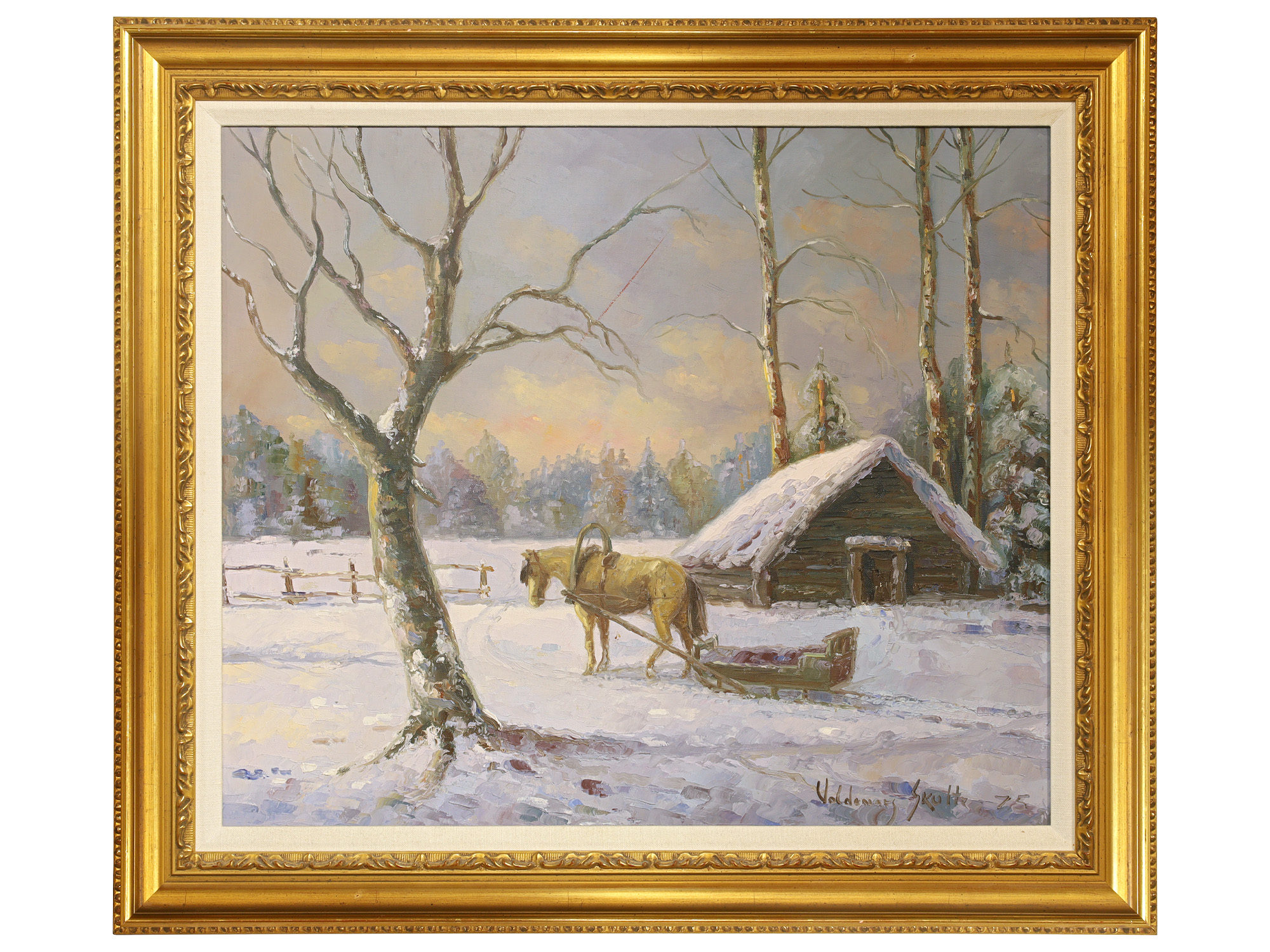 VOLDEMARS SKULTE (LATVIAN, 1907-1997), WINTER LANDSCAPE, 1975