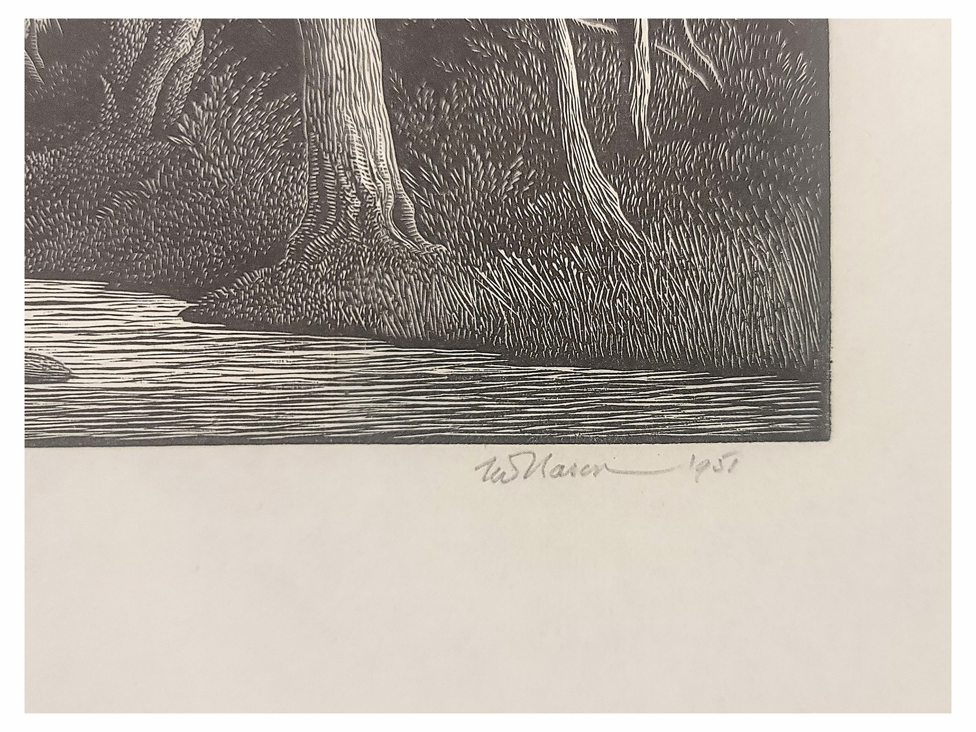 THOMAS W. NASON (AMERICAN, 1889-1971), "A NEW ENGLAND STREAM," 1951