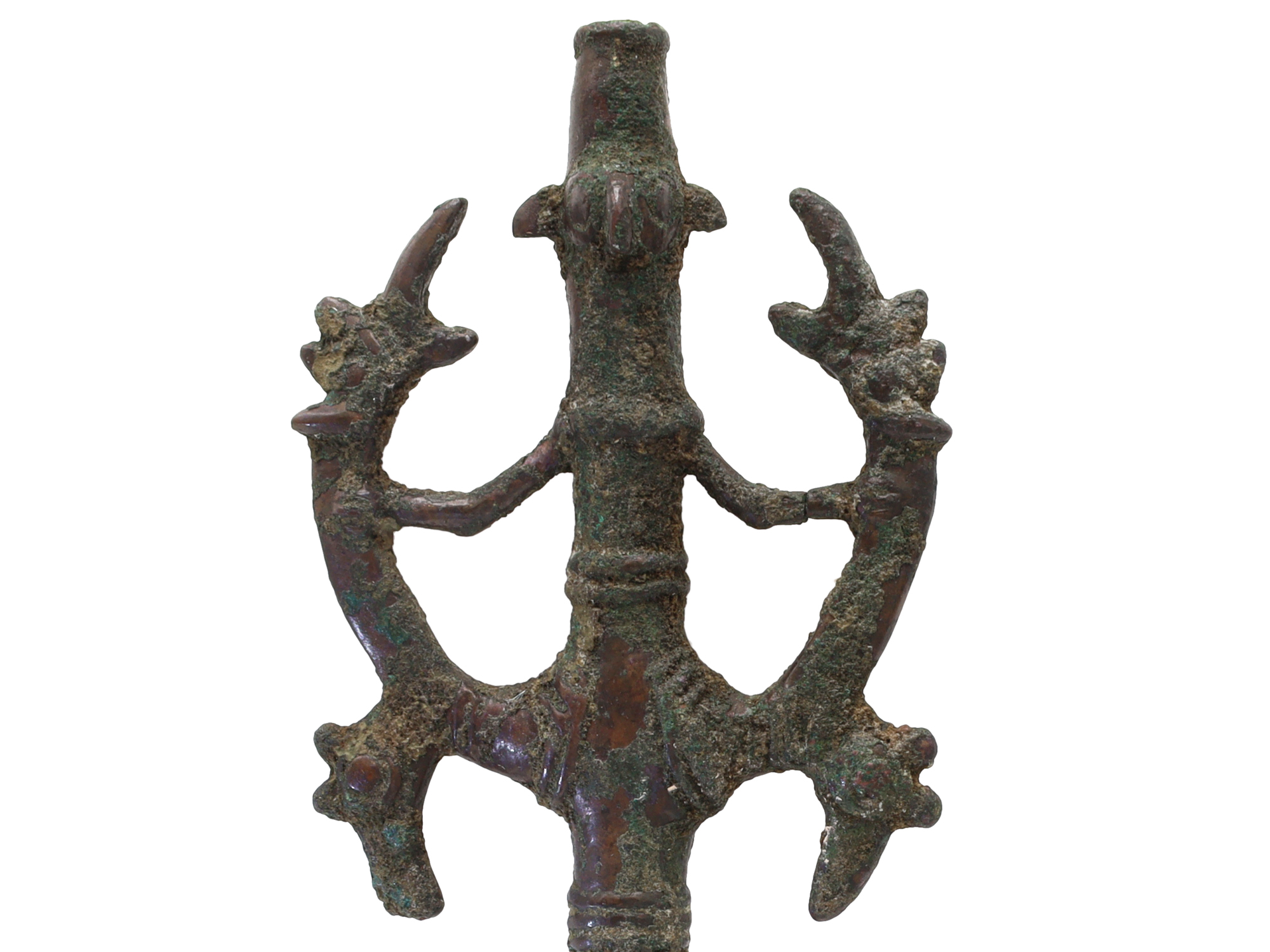 A CAST-BRONZE LURISTAN FINIAL, 8TH-7TH CENTURY BC.