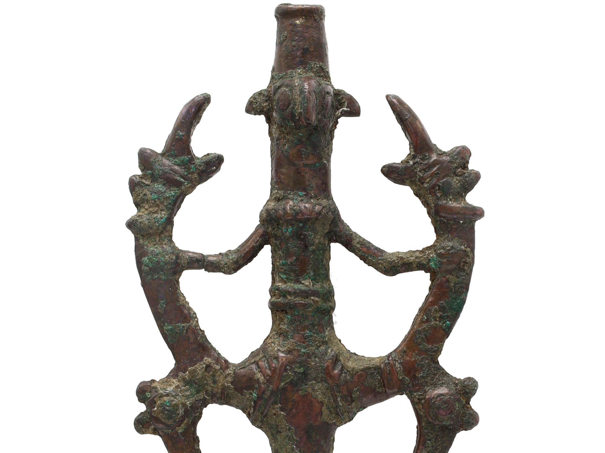 A CAST-BRONZE LURISTAN FINIAL, 8TH-7TH CENTURY BC.