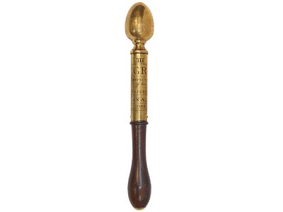 A KING GEORGE III INSPECTOR OF HIS MAJESTY'S CANALS TIPSTAFF, 1804. A rod/scepter known as a 