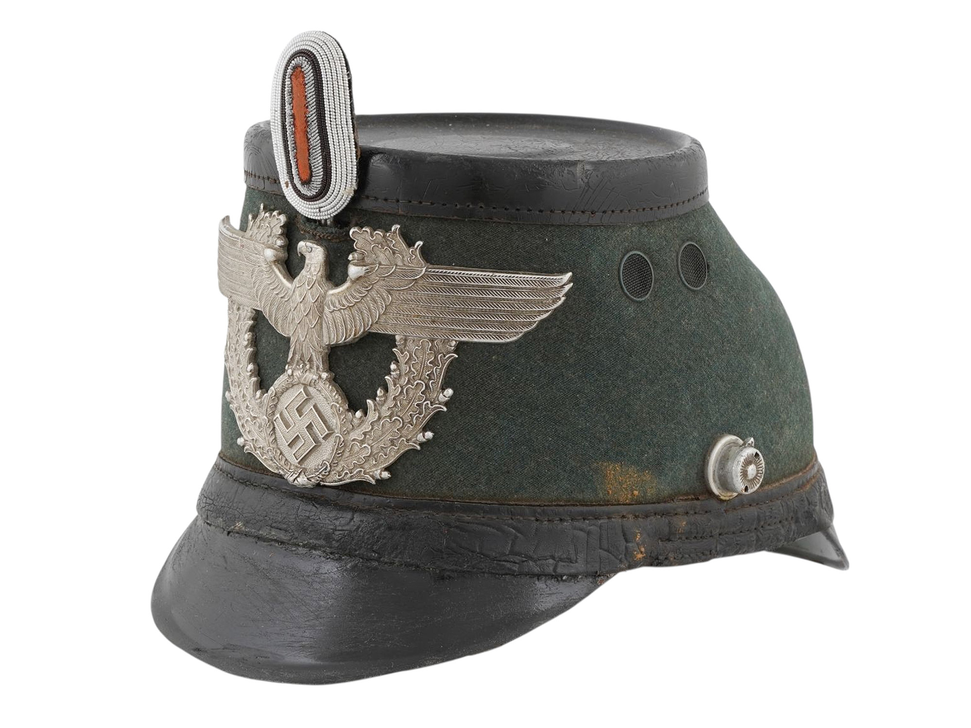A THIRD REICH ERA GERMAN POLICE (SCHUTZPOLIZEI) SHAKO