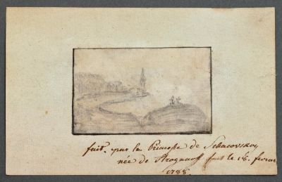 PRINCESS VARVARA ALEKSANDROVNA SHAHOVSKAYA (1748-1823)
Landscape. signed, inscribed and dated 