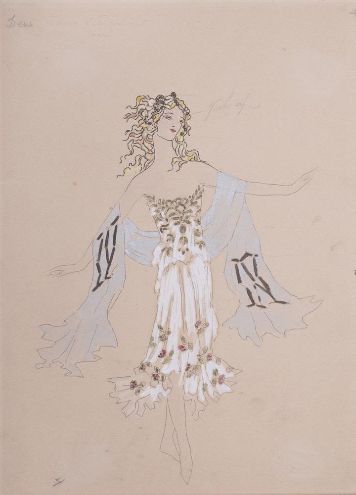 KONSTANTIN KOROVIN (1861-1939)
Day. Costume for Anna Pavlova. Inscribed in Russian: Anna 