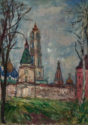 НАДЕЖДА АНДРЕЕВНА УДАЛЬЦОВА (1886-1961)
Монастырь. подпись, название и дата ‘Н Удальцова 52’ (на 