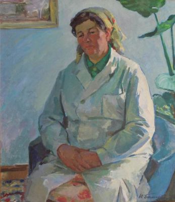 ЮРИЙ ЕВДОКИМОВИЧ БАЛИКОВ (1924-2003)
Медсестра. подпись «Ю. Баликов» и дата «73» (внизу 