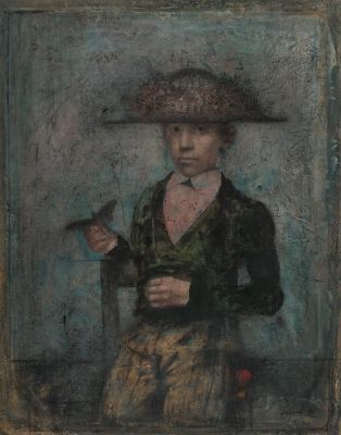 БОРИС АБРАМОВИЧ ЗАБОРОВ (1937-2021)
Мальчик с бабочкой. подпись ‘Заборов’ (справа внизу) бумага 