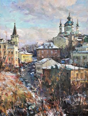 АНАТОЛИЙ ГАВРИЛОВИЧ ШАПОВАЛОВ (1949)
Киев, Андреевский спуск. холст, масло110 x 83 см2012 год