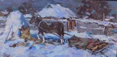 ALEXANDER CHEREDNICHENKO (1958)
Near the Yard. Village Sumy (Ukraine). signed (lower left) and 