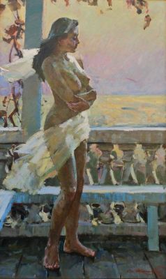 АНАТОЛИЙ ГАВРИЛОВИЧ ШАПОВАЛОВ (1949)
Обнаженная. Подпись «Ан.Шапов-» и дата «10» (внизу 