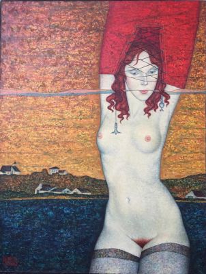 ВОЛОДЯ ПОПОВ-МАСЯГИН (1961)
Вечернее откровение. подпись и дата (внизу слева)холст, масло116 х 89 см