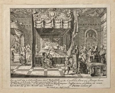 ПИТЕР ШЕНК МЛАДШИЙ (1693-1775)
Рождение царевича Петра Алексеевича (будущего императора Петра II). 