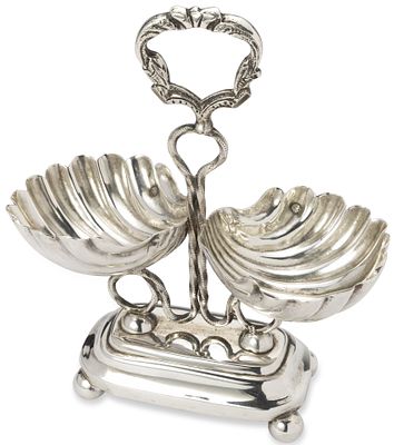 POLISH SILVER SALT AND PEPPER CELLAR
Assay master Josef Sosnowski, 1880. Hallmarks: ‘84’ silver 