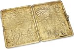RUSSIAN SILVER-GILT SAMORODOK CIGARETTE CASE WITH A RED CABOCHON
St Petersburg, 1908-1917. Hallma Изображение - 1