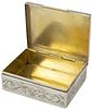 SILVER AND SILVER GILT BOX WITH ENGRAVED FLOWER DECORATION AND MEDALLION IN MICRO-MOSAIC Изображение - 1