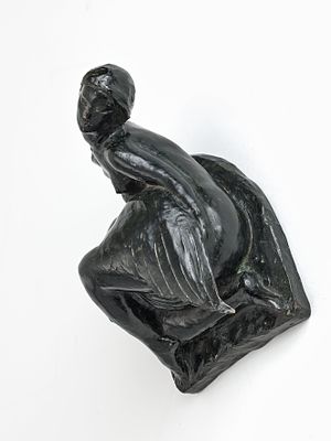 (+) VLADIMIR BEKLEMISHEV (1861-1919/20)
Leda and the Swan. bronze on hardstone base, 15.5x14x13 
