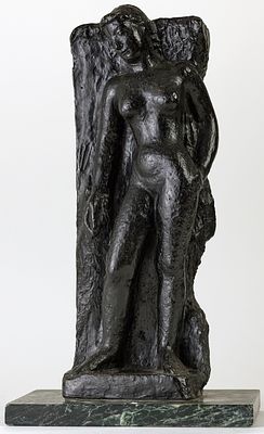 (+) LEON INDENBAUM (1892-1981)
Nude. Signed 'Indenbaum' ( at the broze base), impressed foundry 