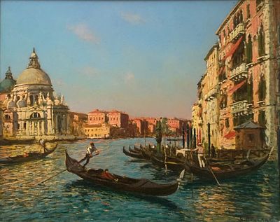 GASTON BOUCART (1878-1962)
Venice. View of Santa Maria della Salute. signed ‘G. Boucart’ (lower 