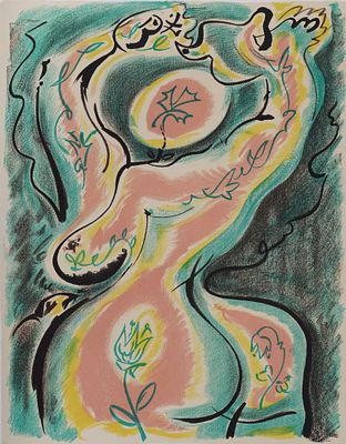 ANDR&Eacute; MASSON (1896-1987) 
La m&eacute;tamorphose. signed in pencil ‘Andr&eacute; Masson’ (lower right) and 