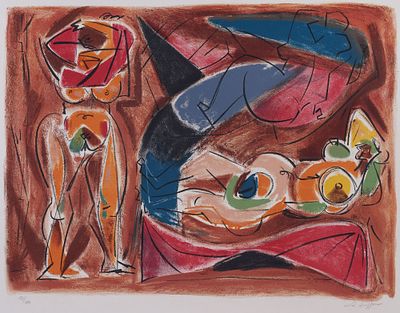 ANDR&Eacute; MASSON (1896-1987)
Odalisque. signed in pencil ‘Andr&eacute; Masson’ (lower right) and numbered 