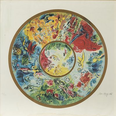 MARC CHAGALL (1887-1985)
Ceiling of the opera Garnier. signed in plate ‘Marc Chagall’ (lower 