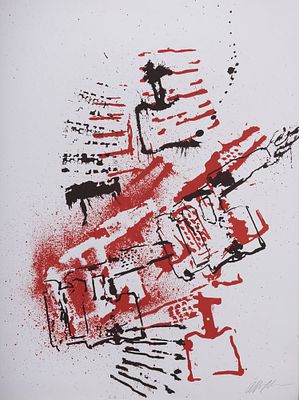 FERNANDEZ ARMAN (1928-2005)
La Lampe &agrave; souder (L’Int&eacute;rieur des choses VI). signed in pencil 