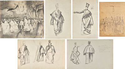 PETR WILLIAMS (1902-1947)
Set of six costume designs for the theatrical production 'The 