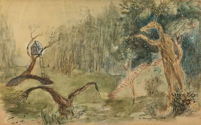 NISSON SHIFRIN (1892-1961)
Set design for A Midsummer Night’s Dream (1941) after Shakespeare. sig 