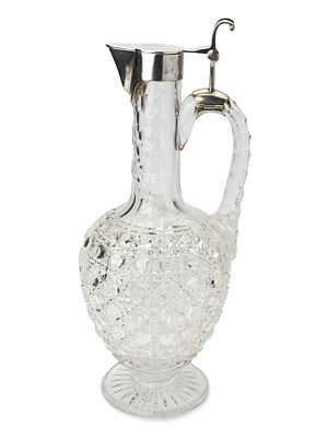MOROZOV SILVER-MOUNTED CUT-CRYSTAL DECANTER WITH SILVER-GILT FITTINGS
WORKMASTER VASILY KANGIN 