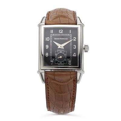 *GIRARD-PERREGAUX VINTAGE 1945 WATCH. Reference: 2594 Case: stainless steel, rectangular ‘Art 