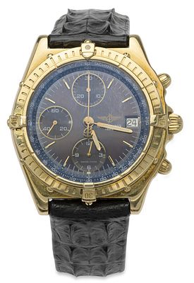 *BREITLING CHRONOMAT 18K YELLOW GOLD MAN’S WATCH. Reference: K13047X Case: 40 mm, no. 14040, 18k 