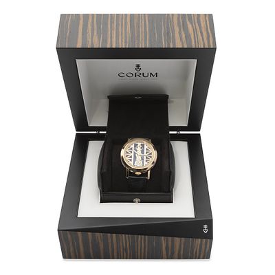 *CORUM GOLDEN BRIDGE 18K ROSE GOLD MAN’S WATCH. Reference: B113/03010 Case: 43 mm, no. 2344759 