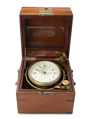 *SOVIET MARINE CHRONOMETER BY THE KIROV FIRST MOSCOW WATCH FACTORY, CIRCA 1980s-1990s. silvered 