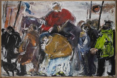 ANATOLY SLEPYSHEV (1932–2016)
Procession. numbered ‘116’ (on the reverse)oil on canvas130 &times; 195 