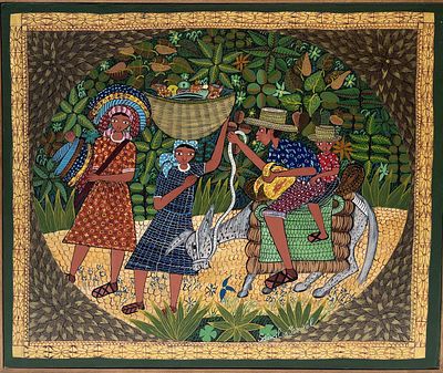 ISMAEL SAINCILUS (1940-2000)
Traditional Haitian market scene. signed ‘Ismael Saincilus’ (lower 