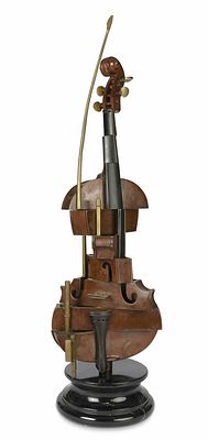 ARMAN (ARMAND FERNANDEZ) (1928-2005)
Violon spiral&eacute; (Violon cubiste no. 2). signed 'Arman' 