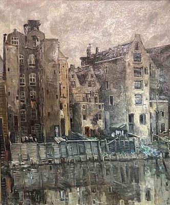 BARUCH LOPES DE LEAU (1864-1943)
Haarlemmer Houttuinen, Amsterdam. signed ‘B Laguna’ (lower 