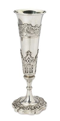 RUSSIAN PARCEL-GILT SILVER CHAMPAGNE FLUTE
Moscow, circa 1835–1840. Hallmarks: '84' silver 