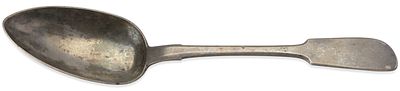 RUSSIAN SILVER TABLESPOON
Assay master Ludwig Christian Zuck , Riga, 1875. Hallmarks: 84 silver 