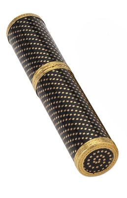 GOLD PIQU&Eacute; TORTOISESHELL LOVE-LETTER CASE
LOUIS XVI STYLE, NAPOLEON III PERIOD, CIRCA 1880. cylin 