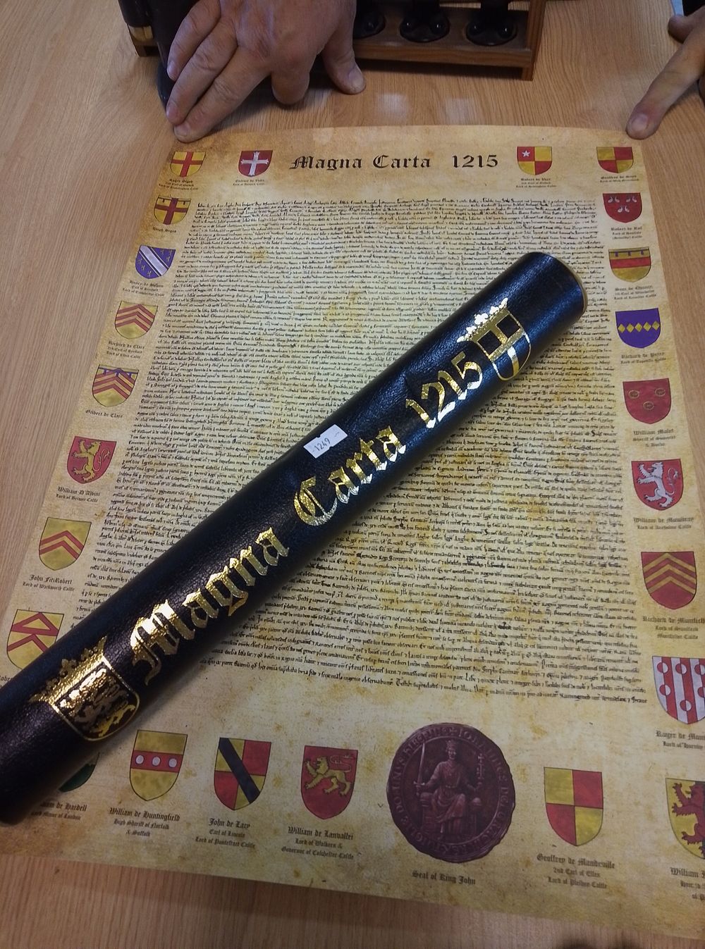 Lot 220: A replica scroll of the Magna Cater with...