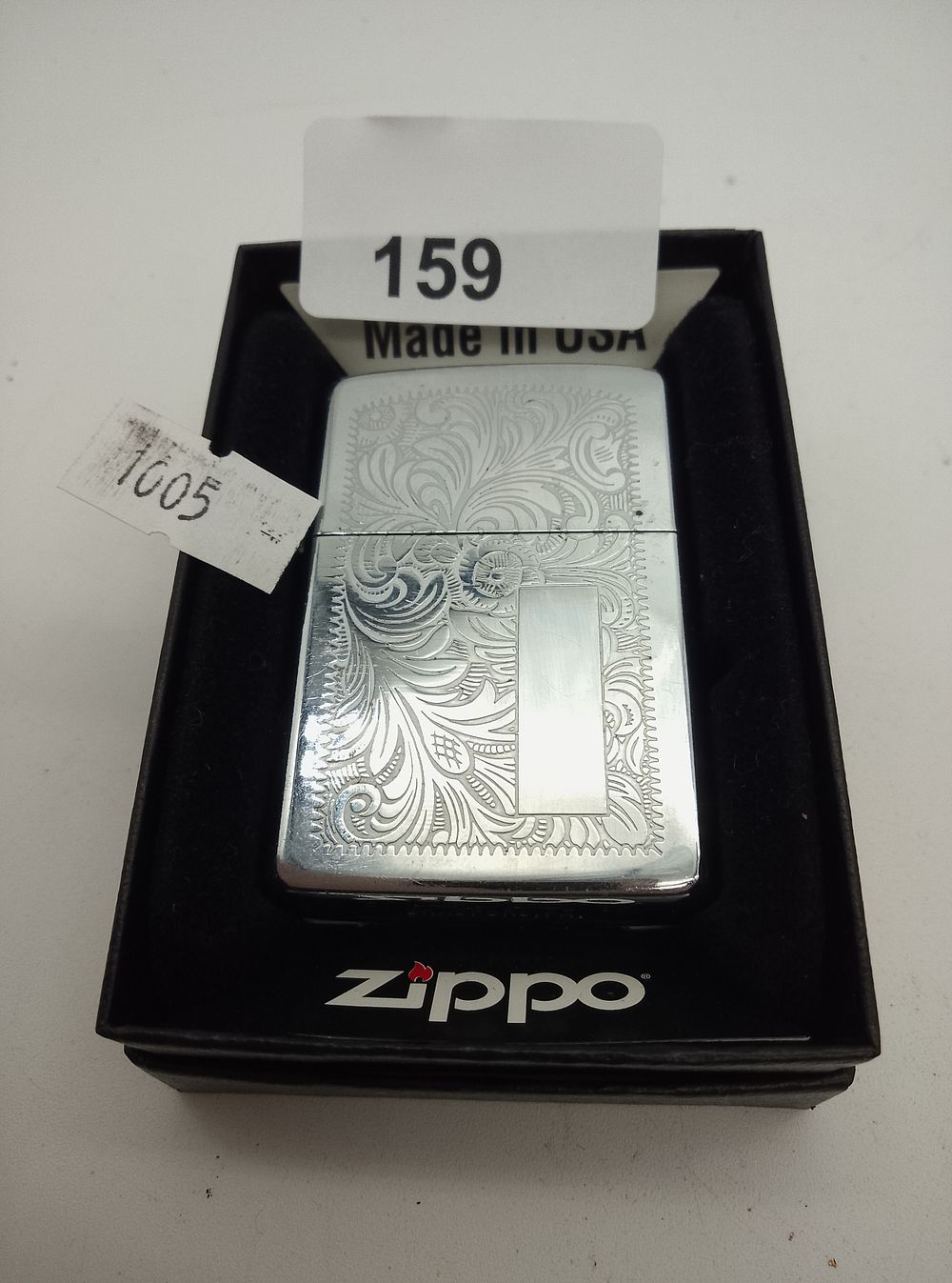 Lot 159: Zippo lighter in box Bradford Penitentiary