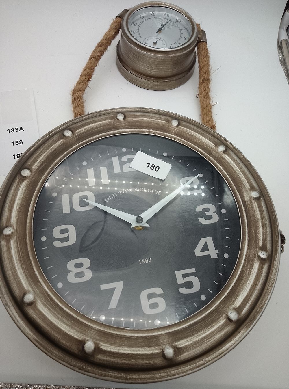 Lot 179: Clock barometer